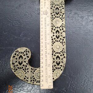 Metal Letter J Wall Decor